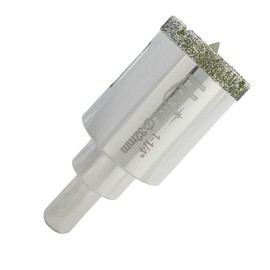 HXIN Diamond Hole Saw with Triangular Shank Diamond Crown Drill bits with Nickel Coated Wet Drilling in Marble Luxury Stone Ceramic Granite Tile Glass Used on Bench or Pistol Drills 32mm (1-1/4")