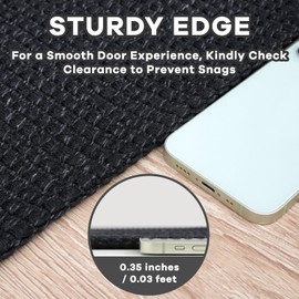 EARTHALL Runner Rug 3x12 Ft Washable Runners for Hallways Extra Long Cotton Non Slip Entryway Runner Braided Kitchen Runner Indoor Outdoor Carpet Runners for Entryway, Hall, Foyers, Black