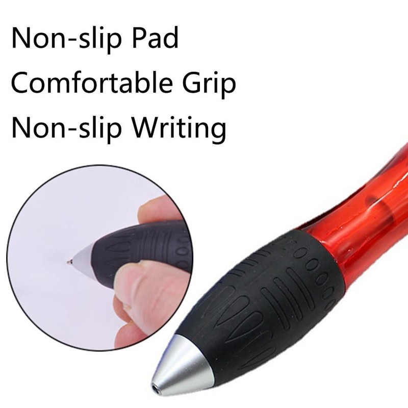 5 Pieces Wide Grip Pens with Lanyard and Refills, Big