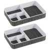 mDesign Set of 2 Desk Organisers - 6 Compartments Organiser