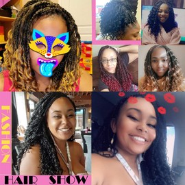 8 Packs Box Braids Crochet Braids with Curly Ends Crochet Box Braids 3X Box Braid Crochet Hair Extension(12, 1B/30)……