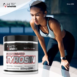 HI TEC NUTRITION Tyrosin, 100 capsule Amino Muskelprotein reduziert Müdigkeit intensiviert die Fettverbrennung Neutral