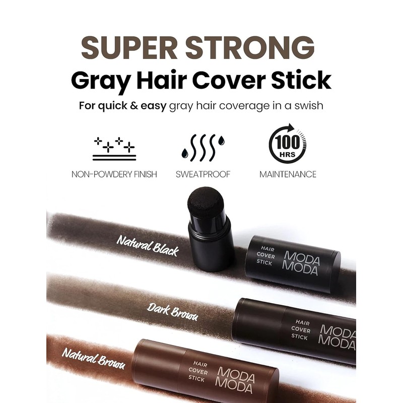 MODA MODA Hair Cover Stick for Grey Hair & Root