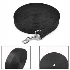 OFKP® Long Training Dog Leash 65ft/20m Long Nylon Training Dog Leash for Pet Tracking Training Obedience Lead Leash (Black)