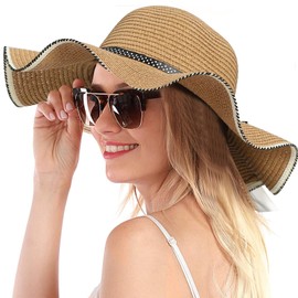 Yegookay Sombrero Hat Women's Lightweight Summer Hat Women's Comhats Sun Hat Women's Straw Fishing Hat Women's Hat Elegant Hat for Braid Women's Floppy Hat Dreshow Foldable Portable Fishing Hat with