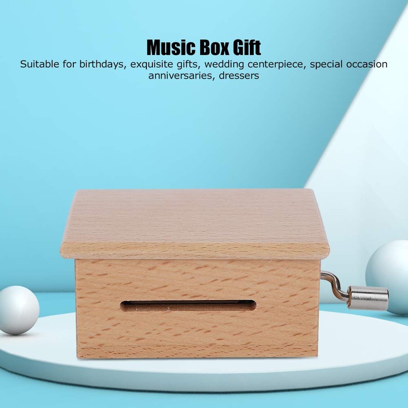 Nikou DIY Music Box, 15 Note Hand‑Cranked Wooden Music Box