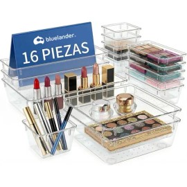 Organizador De Cajones Joyas Maquillaje 16 Pzas De Plástico                                                                                           