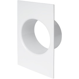 5 Inch / 125 mm Duct Connector Flange - Plastic Straight Pipe Wall Plate for Heating Cooling Ventilation System - Plumbing or Air Exhaust and Inlet Fitting