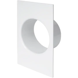 5 Inch / 125 mm Duct Connector Flange - Plastic Straight Pipe Wall Plate for Heating Cooling Ventilation System - Plumbing or Air Exhaust and Inlet Fitting