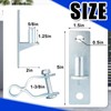 Dunzy 4 Pcs Heavy Duty Wall Mount Gate Hinge Pipe
