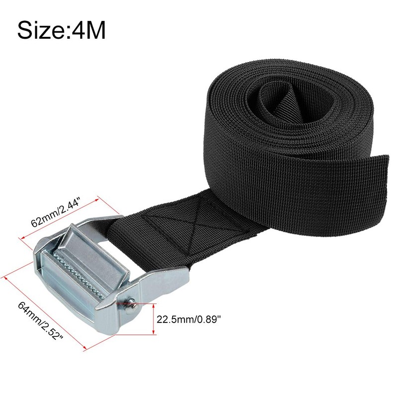 sourcing map Tie Down Strap Cam Buckle Lashing Strap 2"