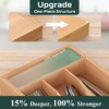 BEKVEM Small Silverware Organizer, Bamboo Kitchen Drawer Organizer, Utensil Holder,