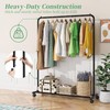 Simple Trending Standard Clothes Clothing Garment Rack with Storage Shelves,