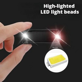 Kenhihi Emergency Strobe Light Strip, Ultra Mini Solar Warning Flash, Emergency Safety Warning LED Mini car Bicycle Motorcycle Strobe Light (red Light)