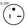 Parkworld 60509 NEMA 6-20 Splitter, 6-20P to (2) 6-20R (T-Blade