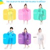 EVA Rain Ponchos for Kids, 2 Pack Reusable Raincoats with