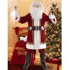 Opemon Santa Claus Costume for Men Adults Deluxe Santa Suit