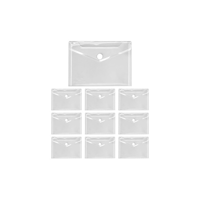 VELOFLEX A455010 Document Wallet Crystal, Pack of 10, DIN A6,
