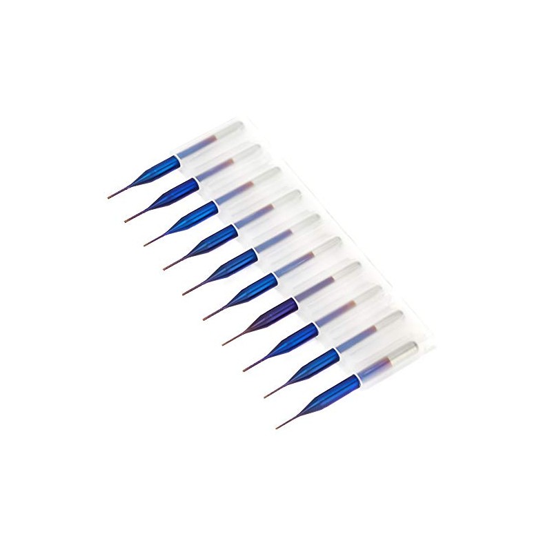 10pcs Cone Milling Cutter Burrs Tungsten Carbide End Mill for