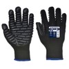 Portwest Anti-Vibration Glove, XX-Large, Black