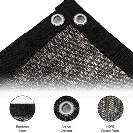 Artpuch 70% Shade Cloth with Grommets 10x20 FT Mesh Sun Shade Tarp Black Outdoor Garden Sun Shade for Plants, Greenhouse,Pergola(Customized Available) DZ70-1