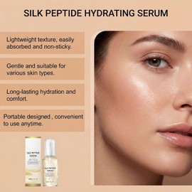 Suero de colágeno profundo con péptidos de seda, suero de péptidos de cobre para el rostro, sueros antiedad coreanos para el rostro con colágeno pépti/dos, sueros faciales hidratantes coreanos. (4PCS)