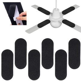 6 Pack Universal Ceiling Fan Filter for Blades with Bag, Easy Stick on Fan Blade Air Purifier Pads, Home Carbon Air Filter for Bedroom Kitchen Office Contaminants (6 Pack)