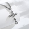 Vito 925 Sterling Silver Saint Benedict Crucifix Necklace for Women