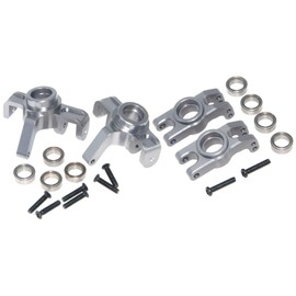 LJXSZ Steering Knuckle Caster Block Compatible with 1/16 MJX Hyper Go Upgrade 16207 16208 16209 16210 H16 H16BM H16GT H16DR Rc Car Bearing Aluminum Alloy Part(Titanium)