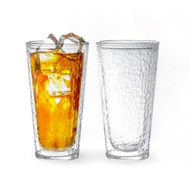 KLIFA- NICE- 20 oz, Acrylic Insulated Tumbler Set, Double-wall Drinking Glasses, BPA-Free, Shatter-Proof Plastic Drinkware, Dishwasher Safe Cups, Set of 2, Clear