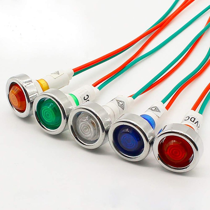 12V-400V LED Warning Light 3 Colors 10mm Indicator Lamp Car