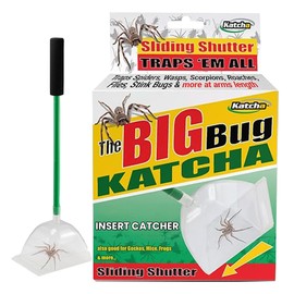 Katcha Acrylic Critter Catcher Live Trap - Large Plastic No-Harm Bug Trap & Insect Catcher with Handle for Indoor Use - Roach Traps Indoor - Bug Container for Safely Capturing Insects & Pests