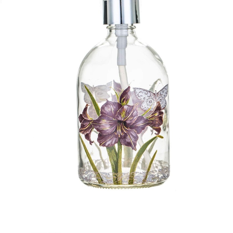 Glass Soap Dispenser Bottle 17 Ounces Soap Liquid Dispenser with