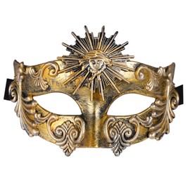 Oidea Masquerade Masks for Men: Ancient Greek Egyptian Roman Sun God Half Face Mask Carnival Venetian Mardi Gras Mask,Gold