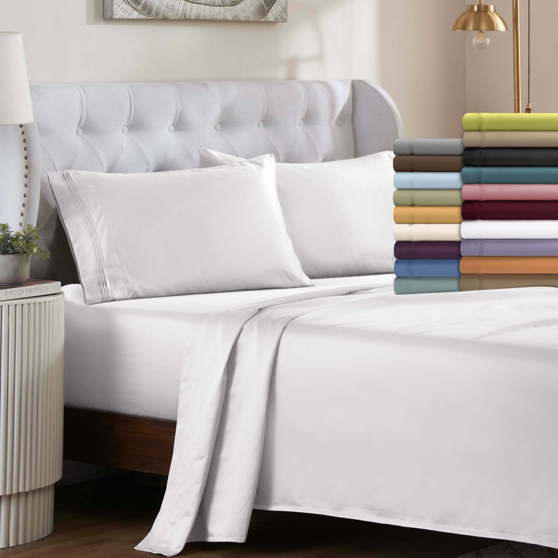 Superior Egyptian Cotton, 650 Thread Count Solid, Deep Pocket Sheet