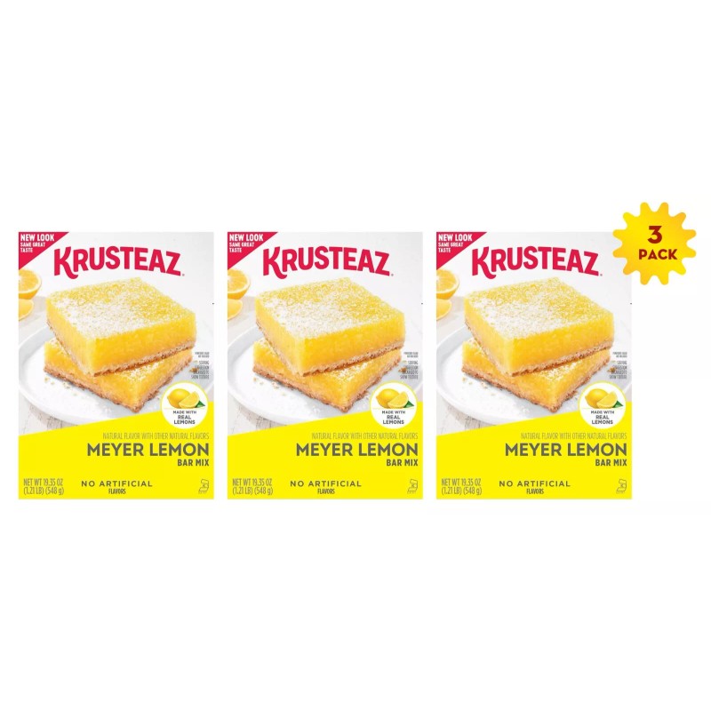 Krusteaz Meyer Lemon Bar Mix, 19.35 - Ounce Box (Pack