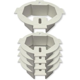 iMBAPrice IMBA-BE1R-5 UL Listed 1-Gang Plastic Electrical Ceiling Box Extender for 3.5 and 4 Round or Octagonal Boxes, 4.35 Inch x 1.5 Inch, 5-Pack