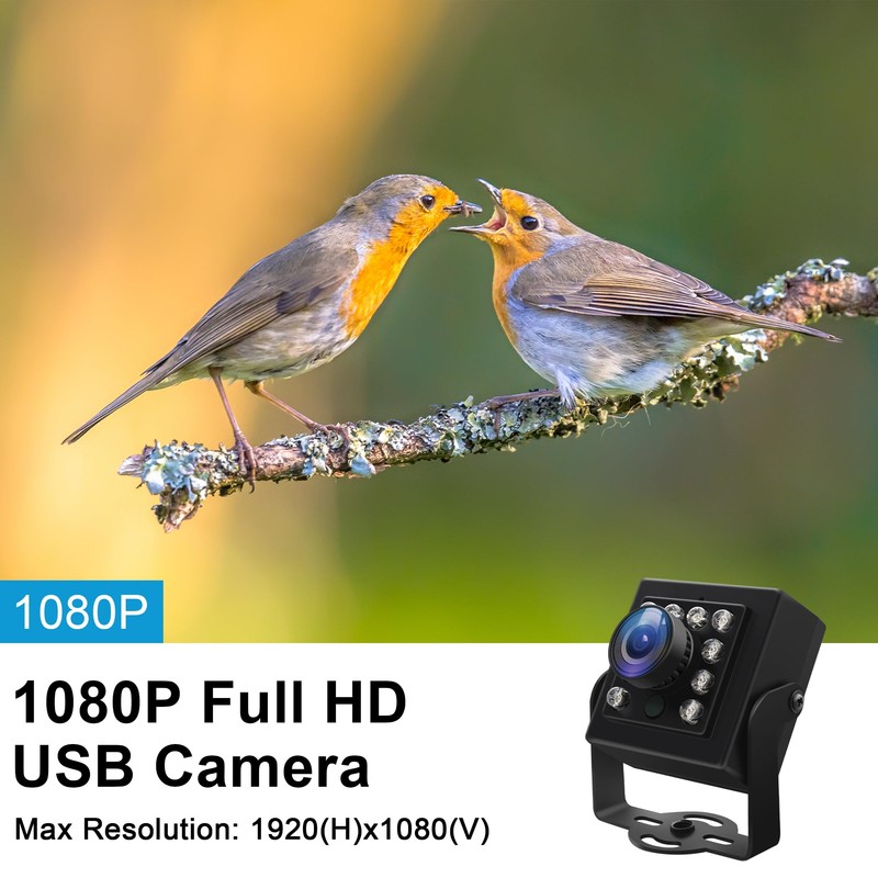 QILOVE 1080P Day & Night Vision USB Camera, UVC Webcam