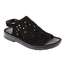 NAOT Footwear Women's Amadora Black Velvet Nubuck Sandal 8-8.5 W US