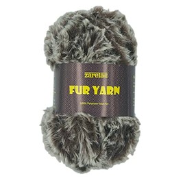 Zarela Fur Yarn 50g (1221) Mink-Light Grey