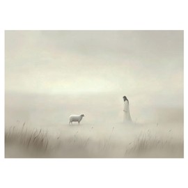 Christian Jesus Sheep Puzzle 1000 Pieces for Adults, Catholic Religious Lamb Easter Jigsaw Puzzle, Wilderness Nature Art Challenging Puzzles