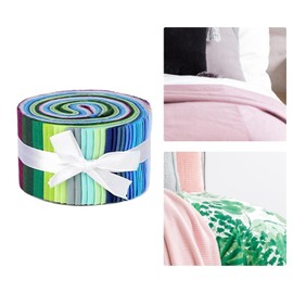 SM SunniMix 36 Colors Jelly Roll Fabric, Roll Up Cotton Fabric Quilting Strips, Fabric for Sewing, Patchwork Craft Cotton Quilting Fabric, Pure Color