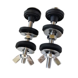 Universal Toilet Tank to Bowl Bolt Kit with Waterproof Stainless and Rubber Washers Gasket, Easy to Install (2 PCS)