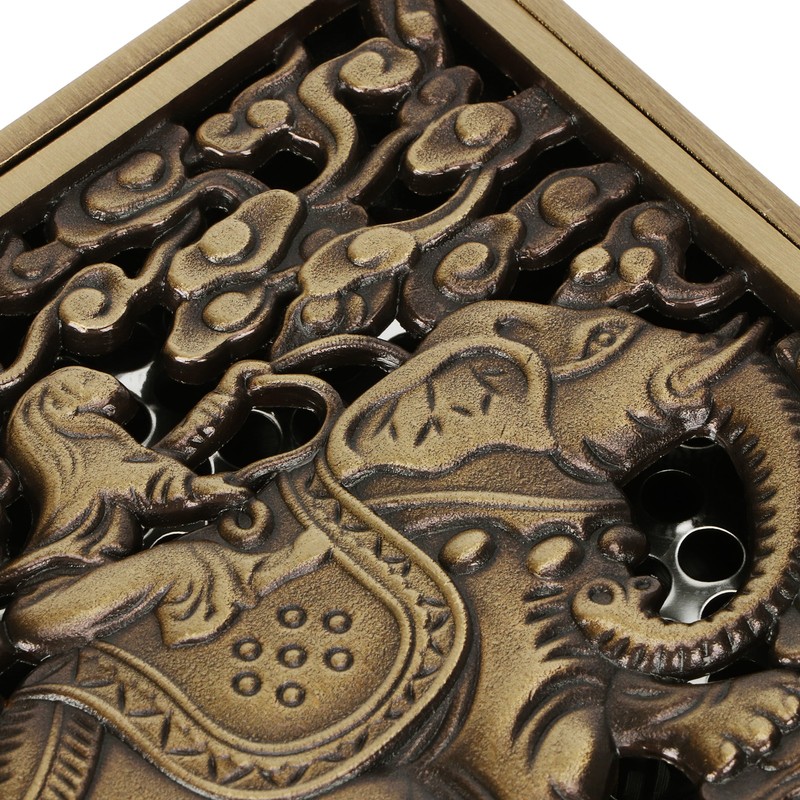 Floor Drain Antique Full Copper Shower Drain Kit for Kitchen