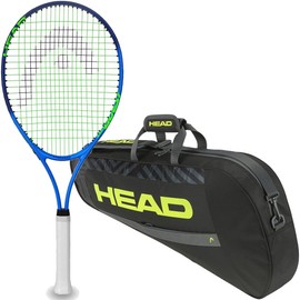 Head Ti. Conquest Tennis Racquet Bundled w a Head Base 3R Tennis Racquet Bag S (Black/Yellow)