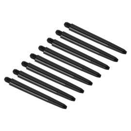 PATIKIL 53mm Plastic Dart Shaft 50pcs Medium 2BA Threads Dart Accessories Black