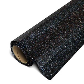 Siser Glitter HTV 20" x 5yd Roll - Iron on Heat Transfer Vinyl (Galaxy Black)