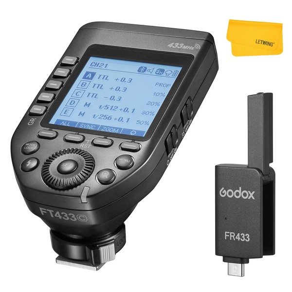 GODOX FT433C TTL Wireless Flash Trigger for Canon, 433MHz Flash