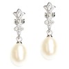 Queenberry Sterling Silver Freshwater Cultured Pearl Cubic Zirconia Bridal Crown