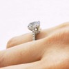 Bo.Dream 2ct Oval Cut Cubic Zirconia CZ Engagement Ring Rhodium